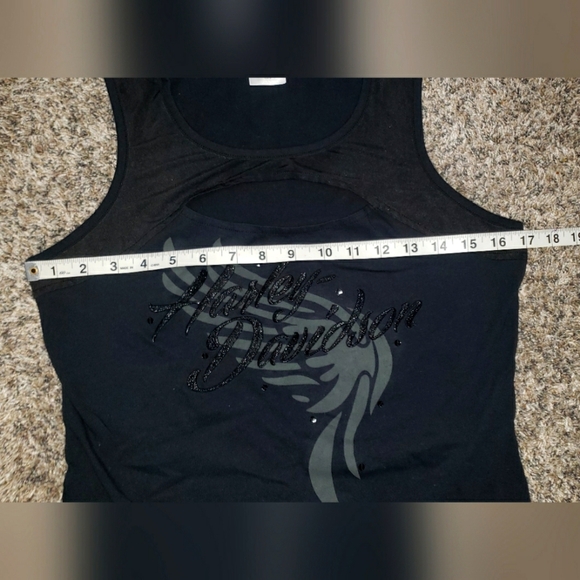 Harley-Davidson| Embroidered Cut-out Tank Top - Picture 4 of 6